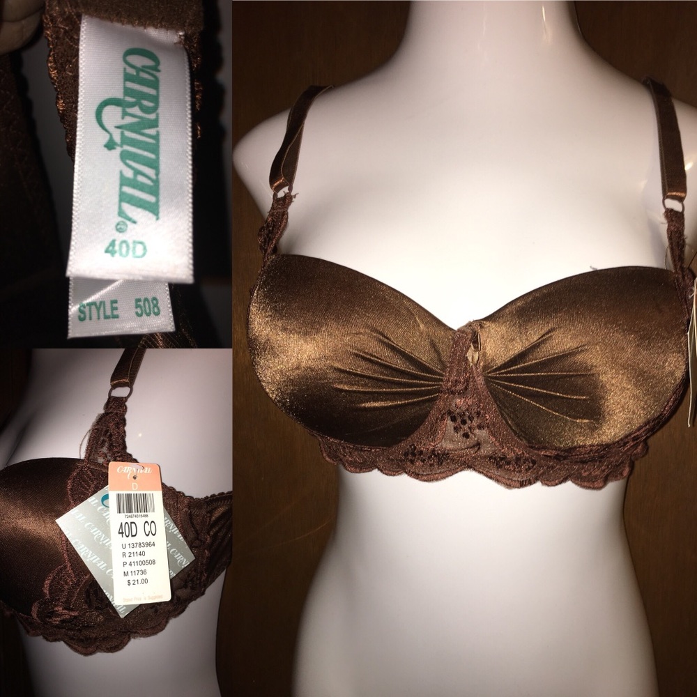 NWT Carnival 40D Brown bra